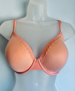 Victoria's Secret Lined Perfect Coverage Bra 34DD Pink Shimmer Everyday